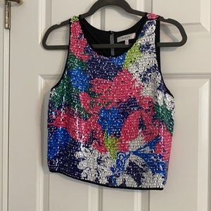 Milly. Resort holiday sequin tank. Fun for celebrating in the warmth.